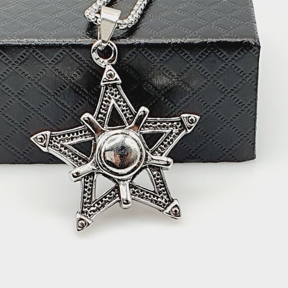 ❤️Fashion anime Pentagram Shape Necklace, N90201P121 - Picture 2 of 12